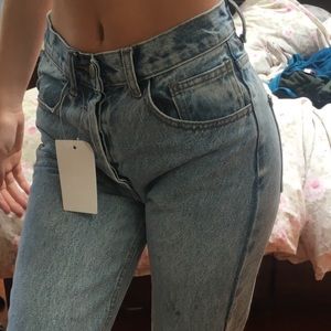 JGALT denim mom jeans high waisted